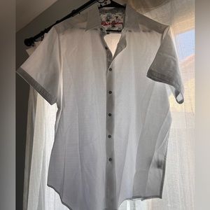 Robert Graham white detailed button up shirt